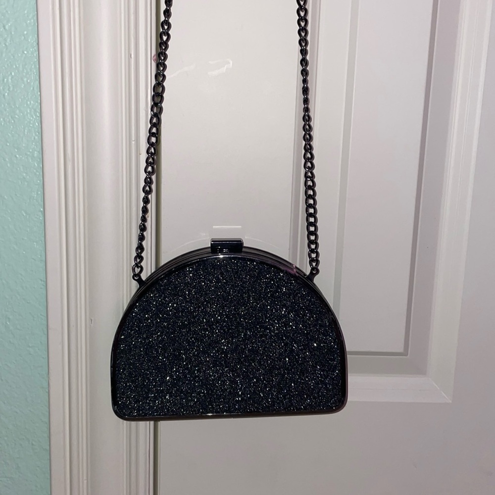 Black sparkly purse